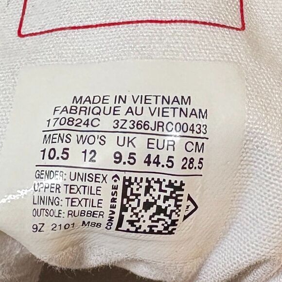 CONVERSE "Find Your Pride" Star Canvas Rubber Hi Top Sneaker Mens Size 10.5 - Picture 11 of 11